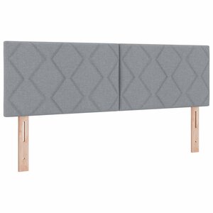 vidaXL Tête de lit LED Gris clair 160 cm tissu