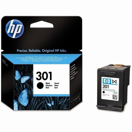 Hp 301 cartouche d'encre noire authentique pour hp envy 4505 et hp deskjet 1050/1512/2548/3057a (ch561ee)