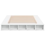vidaXL Cadre de lit blanc 160x200 cm bois d'ingénierie