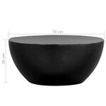 vidaXL Table basse Aluminium martelé 70x30 cm Noir
