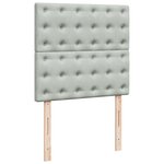 vidaXL Sommier à lattes de lit et matelas Gris clair 80x200 cm Velours