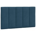 vidaXL Coussin de tête de lit Hanko bleu 90 cm velours