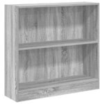 vidaXL Bibliothèque sonoma gris 80x24x76 cm bois d'ingénierie