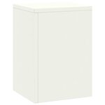 vidaXL Supports pour plantes 2 Pièces Blanc 24 x 24 x 35 cm Acier
