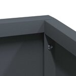 vidaXL Cache-pot de jardin Anthracite 60 x 60 x 50 cm Acier