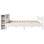 vidaXL Cadre de lit sans matelas blanc 200x200 cm bois massif de pin