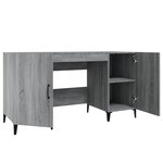 vidaXL Bureau Sonoma gris 140x50x75 cm Bois d'ingénierie