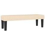 vidaXL Sommier à lattes de lit avec matelas Crème 140x200 cm Tissu