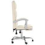 vidaXL Fauteuil inclinable de bureau Crème Similicuir