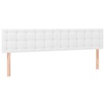 vidaXL Sommier à lattes de lit avec matelas Blanc 200x200cm Similicuir