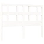 vidaXL Cadre de lit sans matelas blanc 120x200 cm bois massif