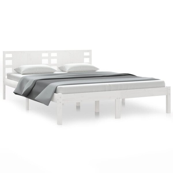 vidaXL Cadre de lit sans matelas blanc 120x200 cm bois de pin massif