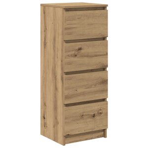 vidaXL Buffet chêne artisanal 37 5x35x99 cm bois d'ingénierie