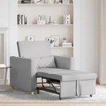 vidaXL Canapé-lit escamotable simple Gris nuage 90 x 165 x 87 cm tissu