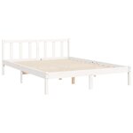 vidaXL Cadre de lit avec tête de lit blanc 140x200 cm bois massif