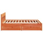 vidaXL Cadre de lit sans matelas cire marron 180x200cm bois pin massif