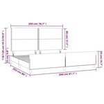 vidaXL Cadre de lit sans matelas vert foncé 200x200 cm velours
