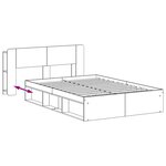 vidaXL Cadre de lit avec rangement Bois ancien 150 x 200 cm