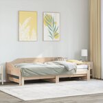 vidaXL Lit de jour et lit gigogne sans matelas 80x200 cm bois massif