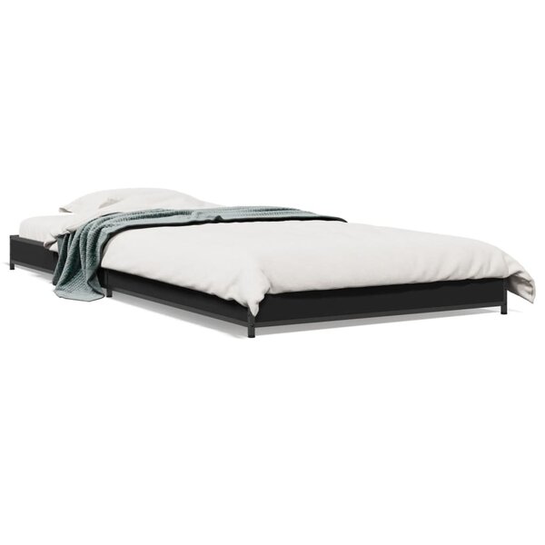 vidaXL Cadre de lit sans matelas noir 75x190 cm