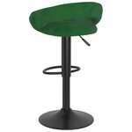 vidaXL Tabourets de bar lot de 2 vert foncé velours