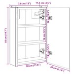 vidaXL Armoire Miroir de Salle de Bain Bois ancien 33 x 11 5 x 50 cm