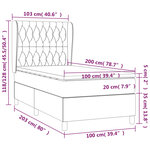 vidaXL Sommier à lattes de lit avec matelas Crème 100x200 cm Tissu