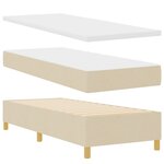 vidaXL Lit avec sommier et matelas crème 80x200 cm en tissu