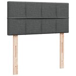 vidaXL Sommier à lattes de lit avec matelas Gris foncé 100x200cm Tissu