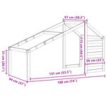 vidaXL Toit de lit pour enfants 188x97x113 cm bois de pin massif