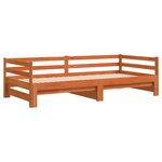 vidaXL Lit de jour et lit gigogne sans matelas 90x200 cm bois massif