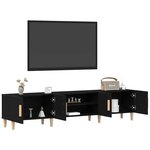 vidaXL Meuble TV Chêne noir 180 x 31 5 x 40 cm Bois d'ingénierie