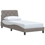 vidaXL Cadre de lit sans matelas taupe 80x200 cm tissu