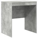 vidaXL Bureau avec Rangement Gris Béton Bois d'Ingénierie