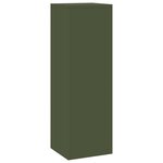 vidaXL Supports pour plantes 2 Pièces Vert olive 24 x 24 x 75 cm Acier