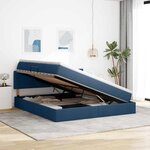 vidaXL Lit avec rangement et matelas avec matelas Bleu 180 x 200 cm