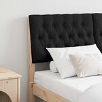 vidaXL Tête de lit capitonnée Noir 135 cm Pin massif