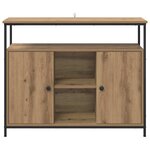 vidaXL Buffet Chêne artisanal 100 x 35 x 80 cm Bois d'ingénierie