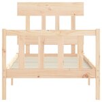 vidaXL Cadre de lit sans matelas bois de pin massif