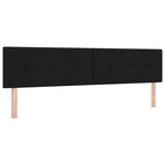 vidaXL Lit à ressorts avec matelas Noir 200 x 200 cm Polyester