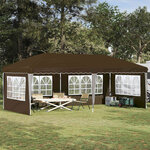 vidaXL Tente de fête pop-up 575 x 289 x 245 cm Taupe