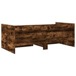 vidaXL Lit de jour avec tiroirs sans matelas chêne fumé 90x190 cm