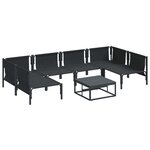 vidaXL Ensemble de canapé de jardin 7 Pièces Anthracite Acier