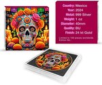 Pièce de monnaie en Argent g 31.1 (1 oz) Millésime 2024 DIA DE LOS MUERTOS