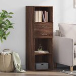 vidaXL Buffet haut chêne marron 40x42 5x124 cm bois d'ingénierie