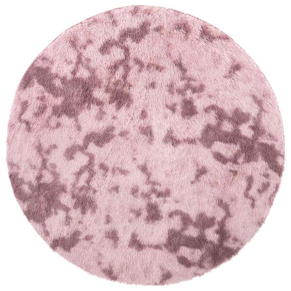 vidaXL Tapis Shaggy à poils longs NAVARRA rose poudré 100x100 cm