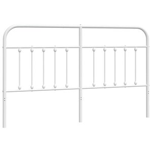 vidaXL Tête de lit de remplacement métal blanc 180 cm