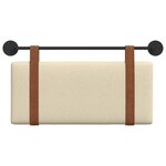 vidaXL Tête de lit suspendue Crème PU antique