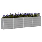 vidaXL Jardinière Gris clair 160 x 40 x 75 cm Acier