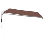 vidaXL Auvent rétractable automatique marron 450x300 cm